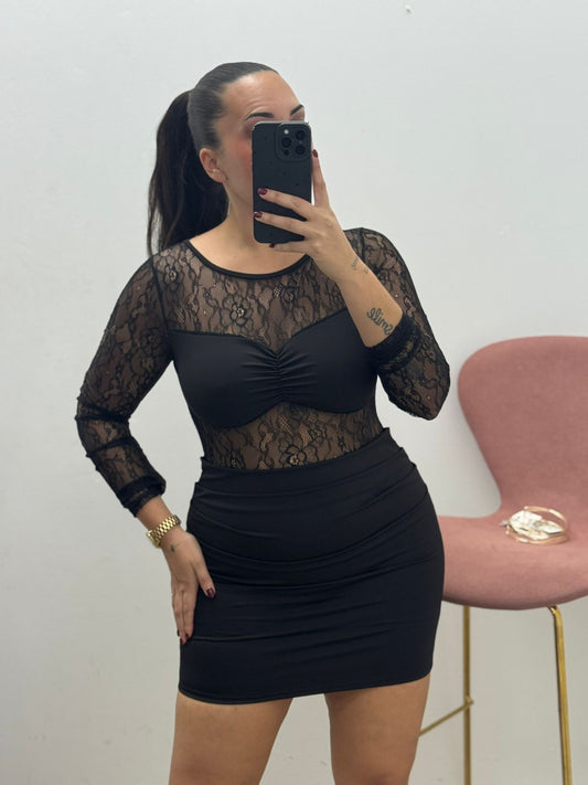 Vestido Negro Encaje