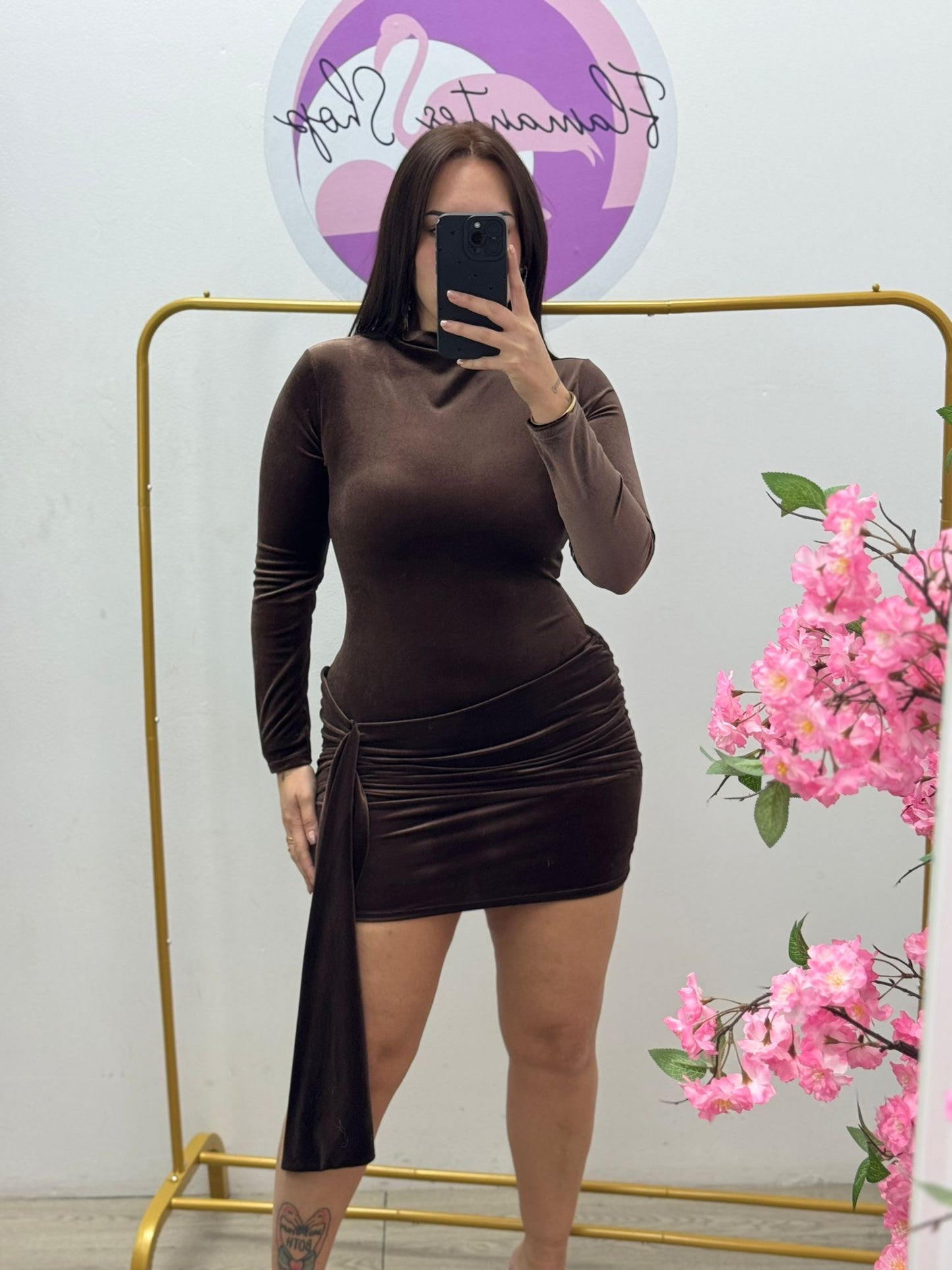 Vestido Terciopelo Marrón