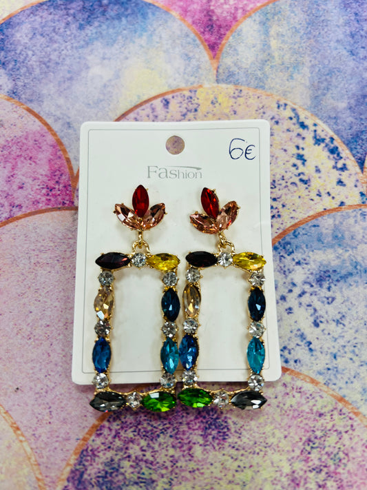 Pendiente Cristal Colores