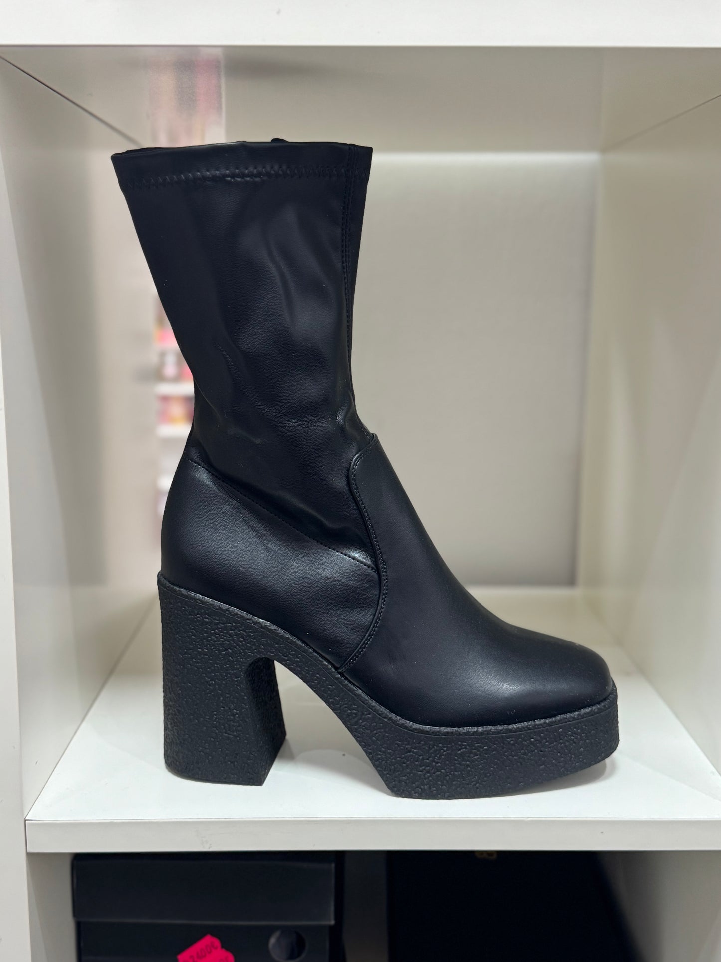 Botas alta tacón de goma