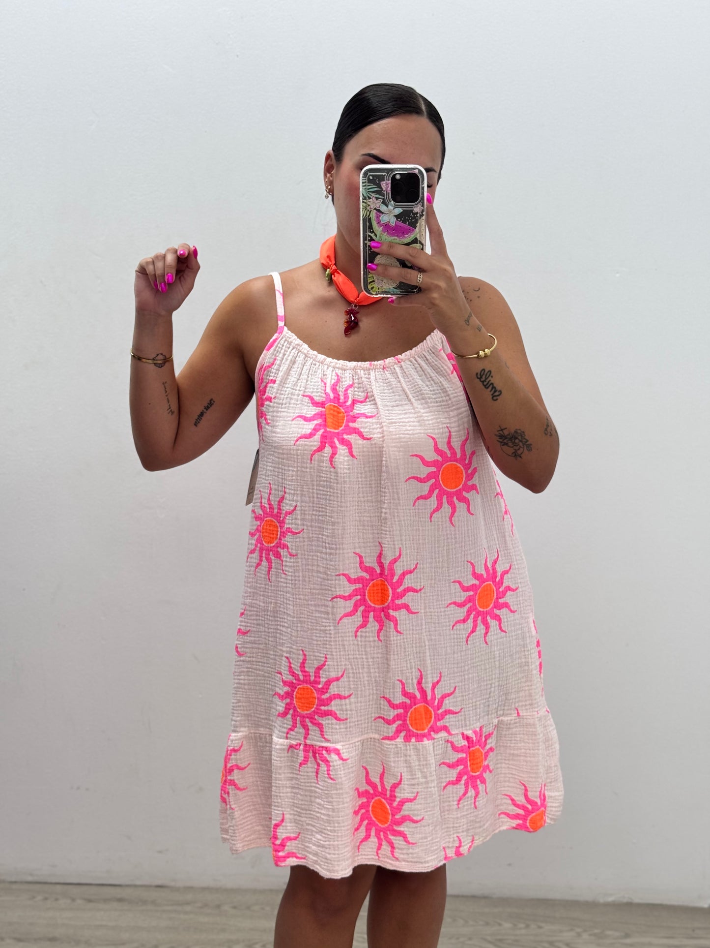 Vestido sol bambula corto