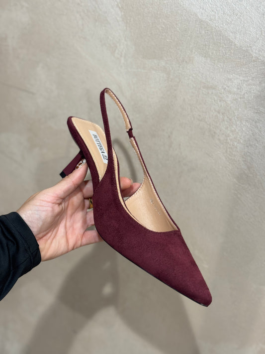 Zapato tacón Burdeos