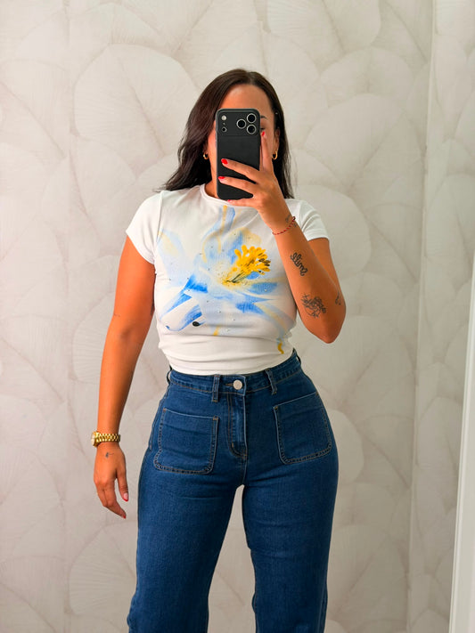 CAMISETA FLOR