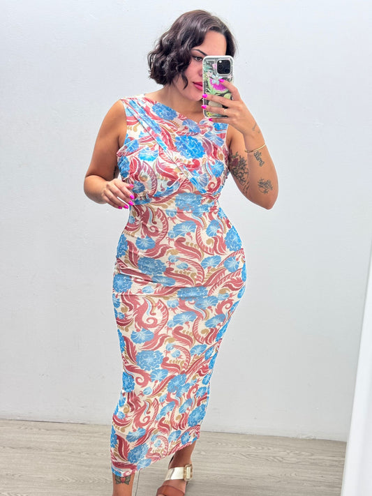 Vestido tul estampado