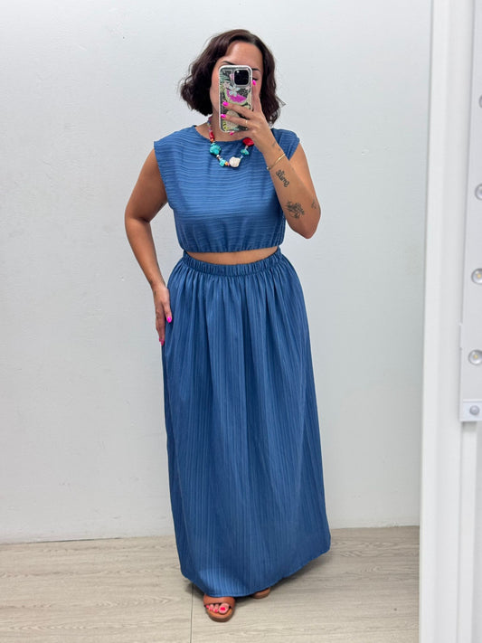 Conjunto top y falda