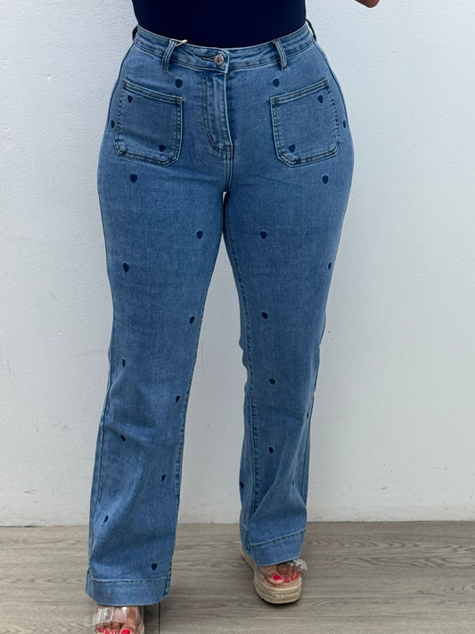 Pantalón vaquero corazón