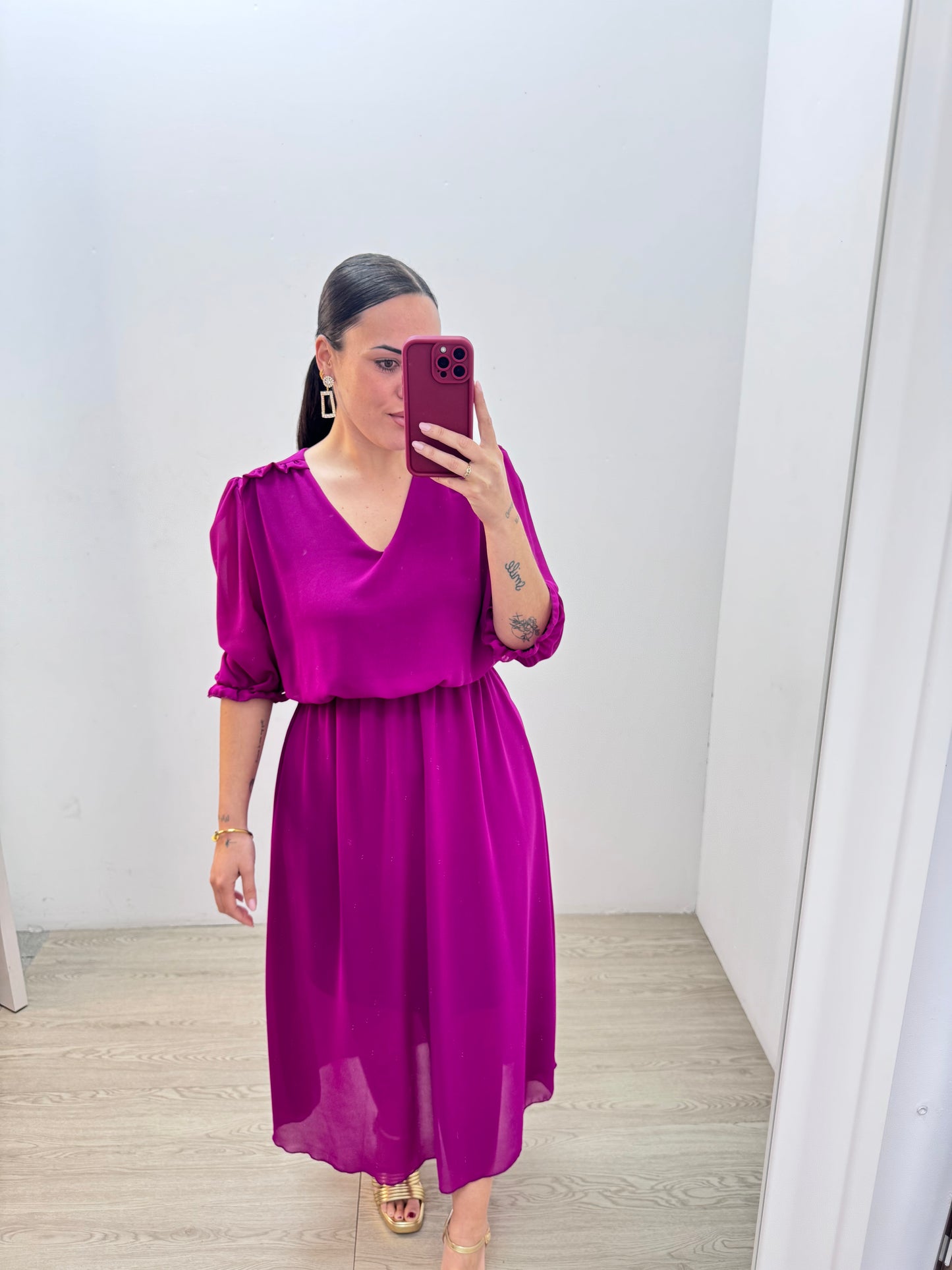 Vestido buganvilla gasa