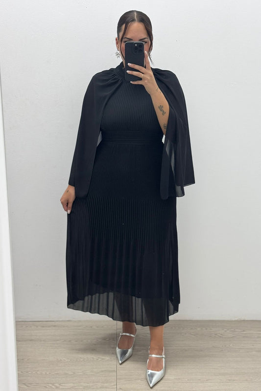 VESTIDO GASA NEGRO