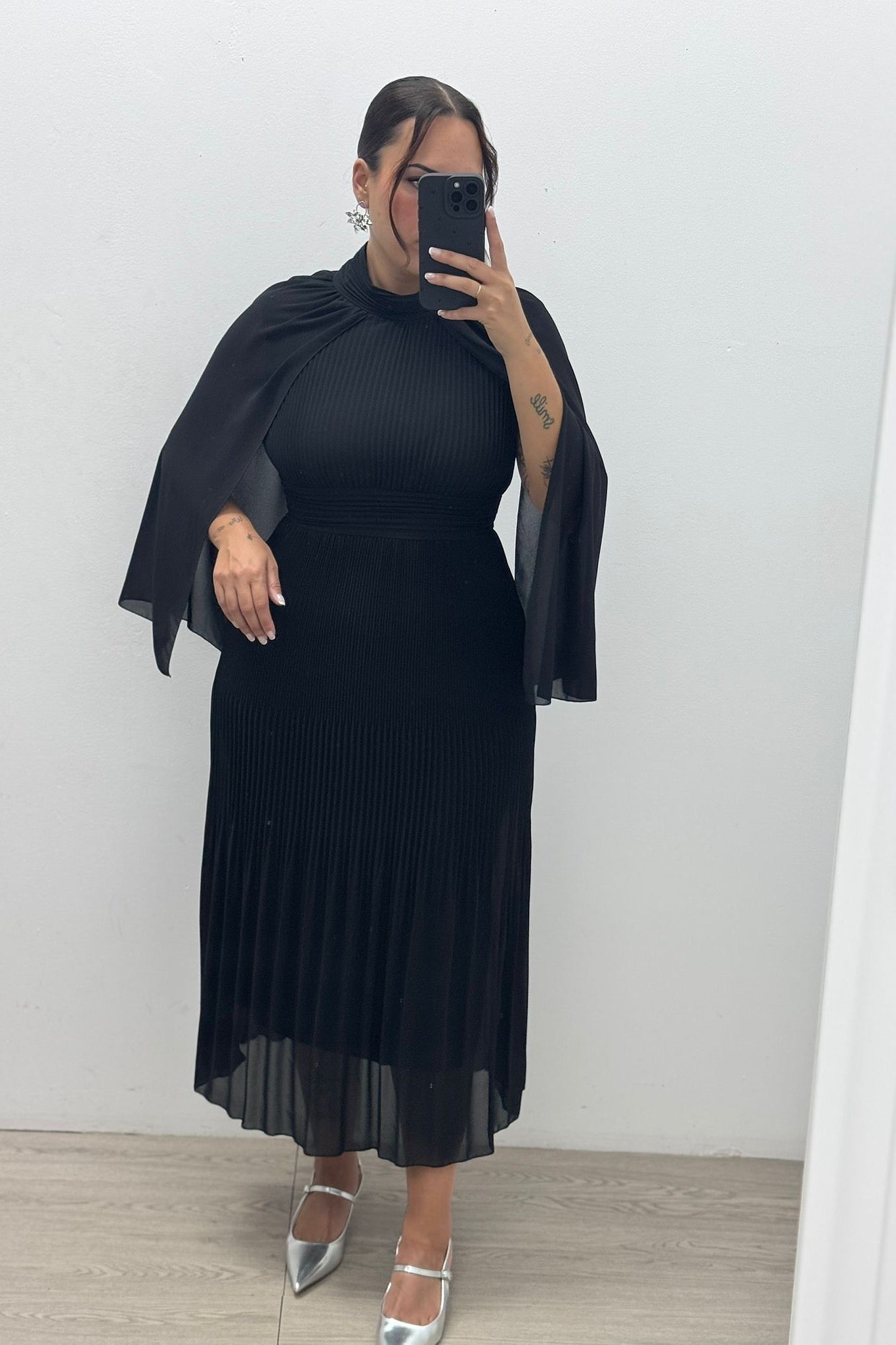 VESTIDO GASA NEGRO