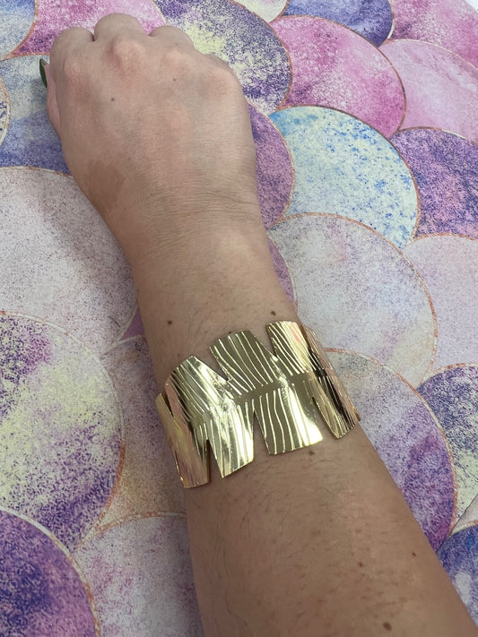 BRAZALETE HOJA DORADO