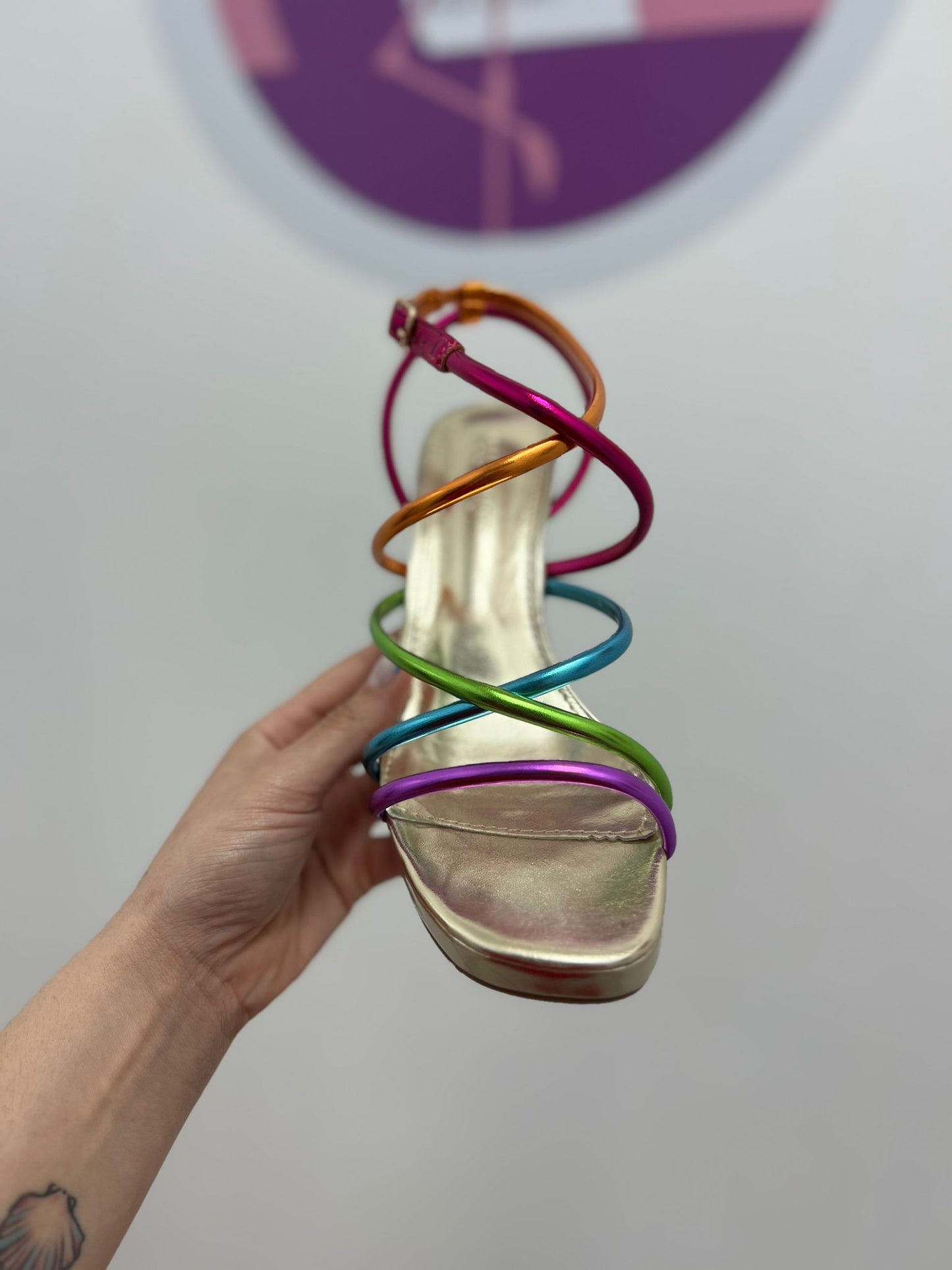 Zapato Tacón Multicolor