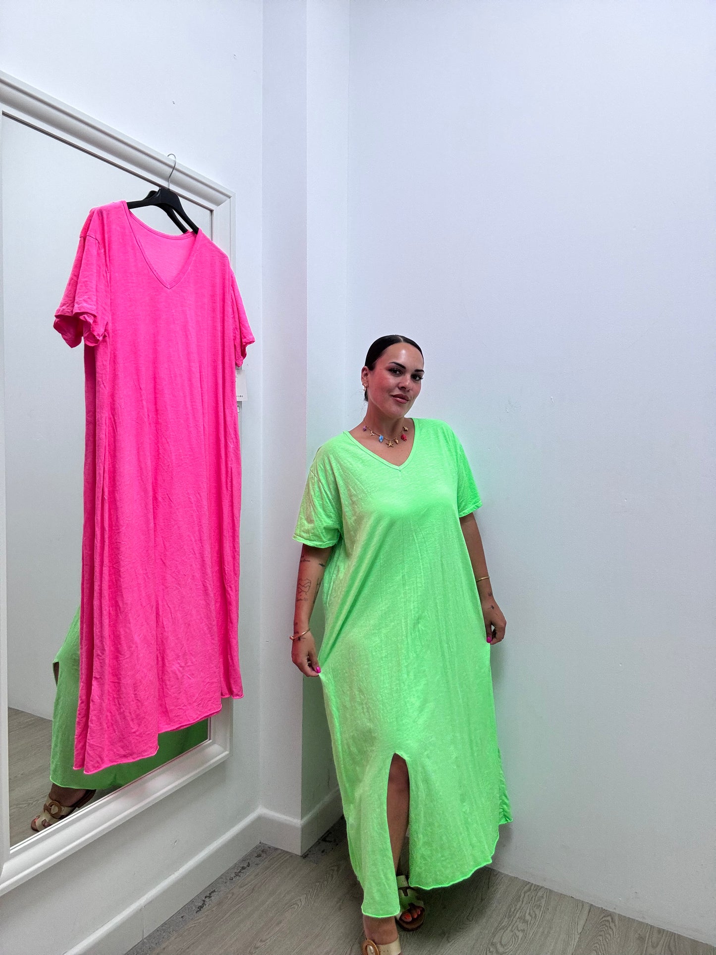 Vestido Maxi flúor