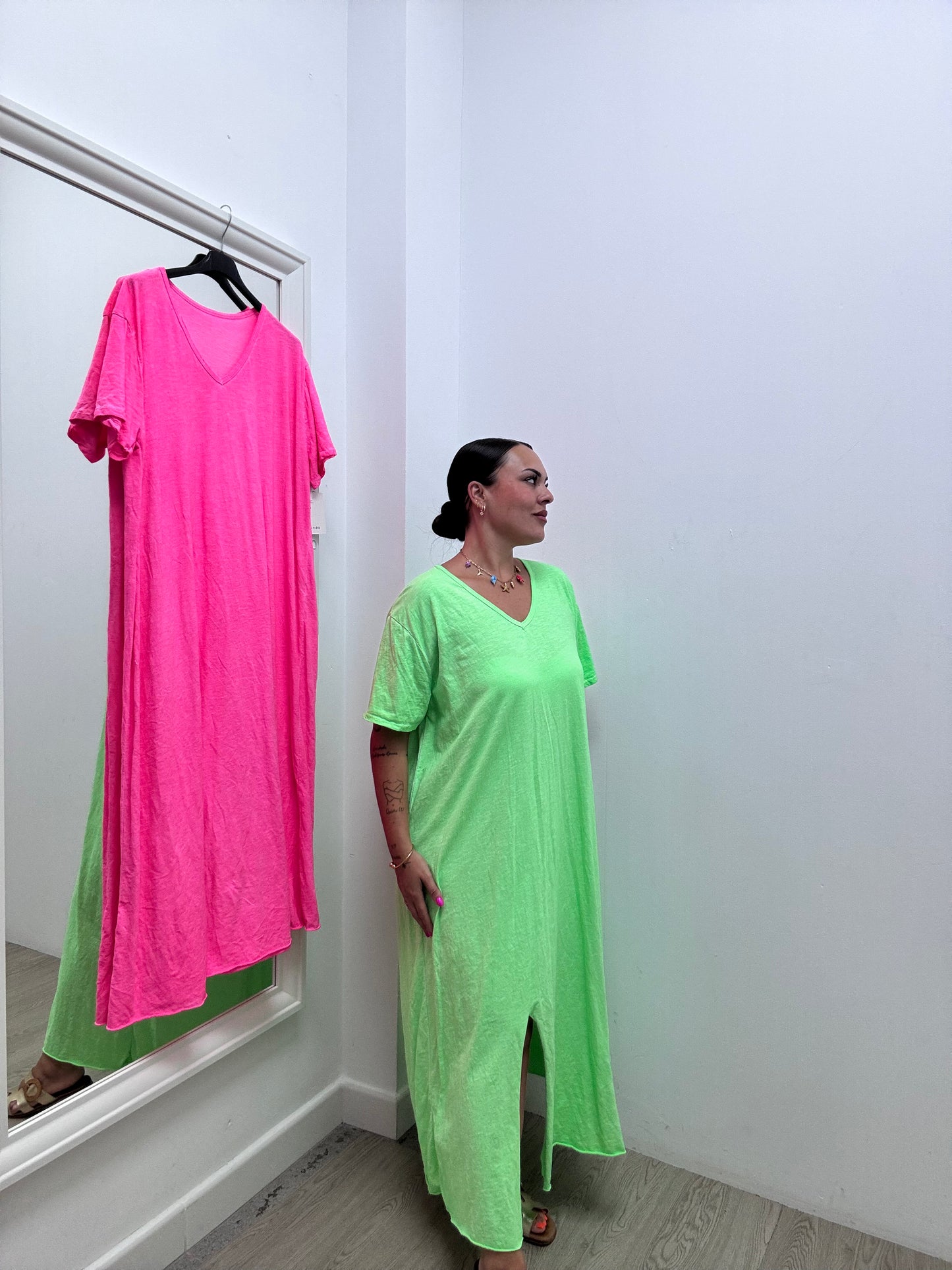 Vestido Maxi flúor