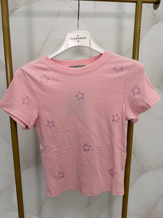 CAMISETA ROSA ESTRELLAS