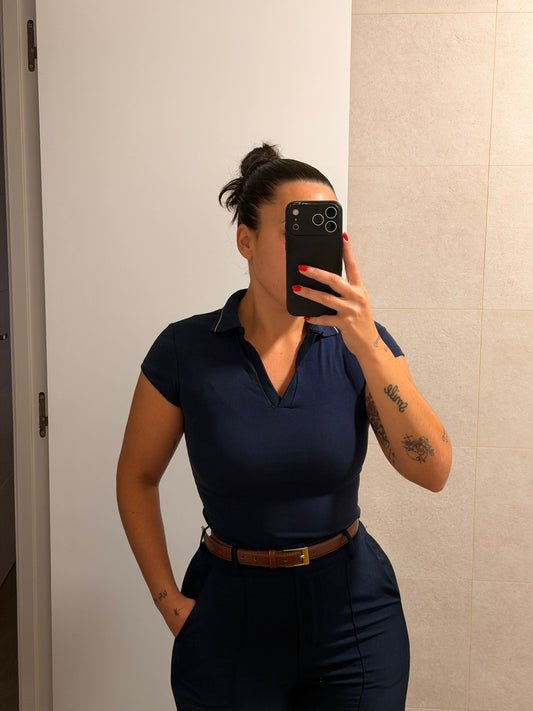 CAMISETA POLO AZUL