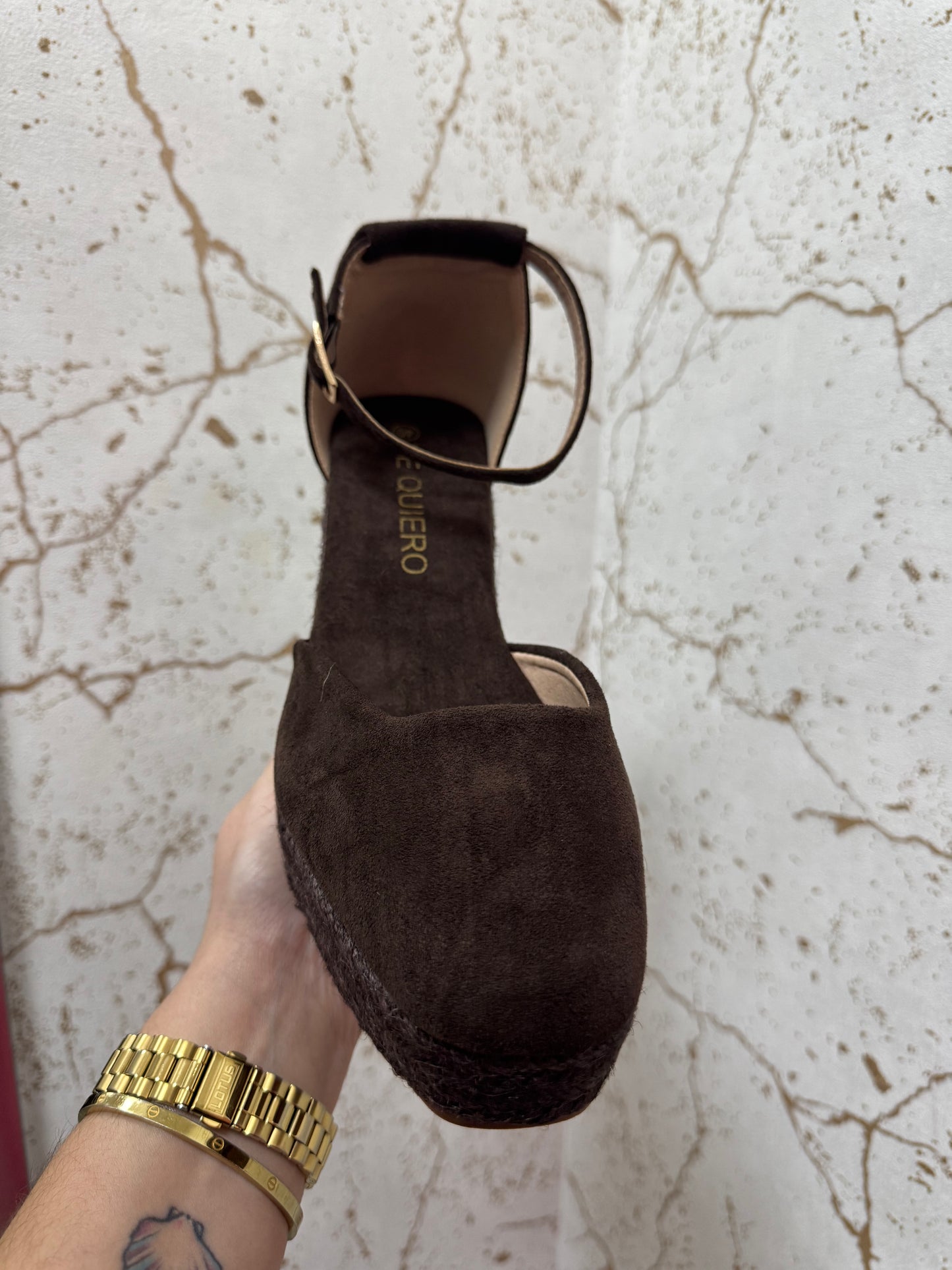 Zapato esparto marrón