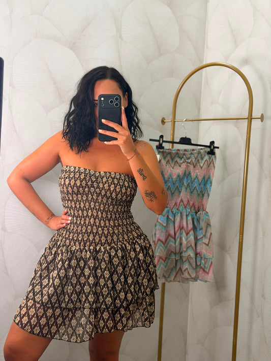 VESTIDO GASA ESTAMPADO