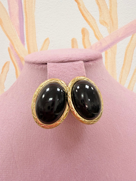 PENDIENTES PIEDRA NEGRA