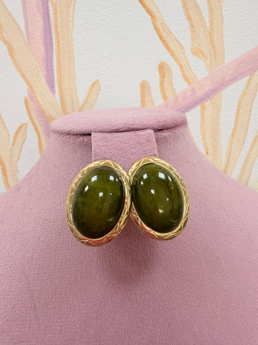 PENDIENTES PIEDRA VERDE