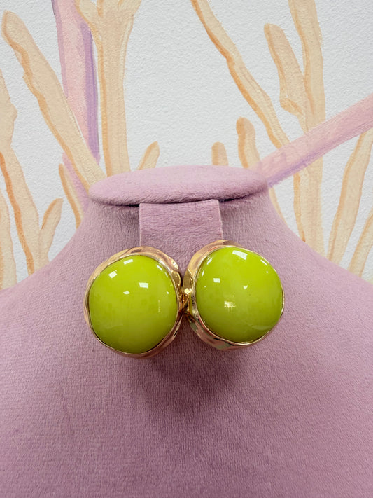 PENDIENTES PIEDRA VERDE LIMA