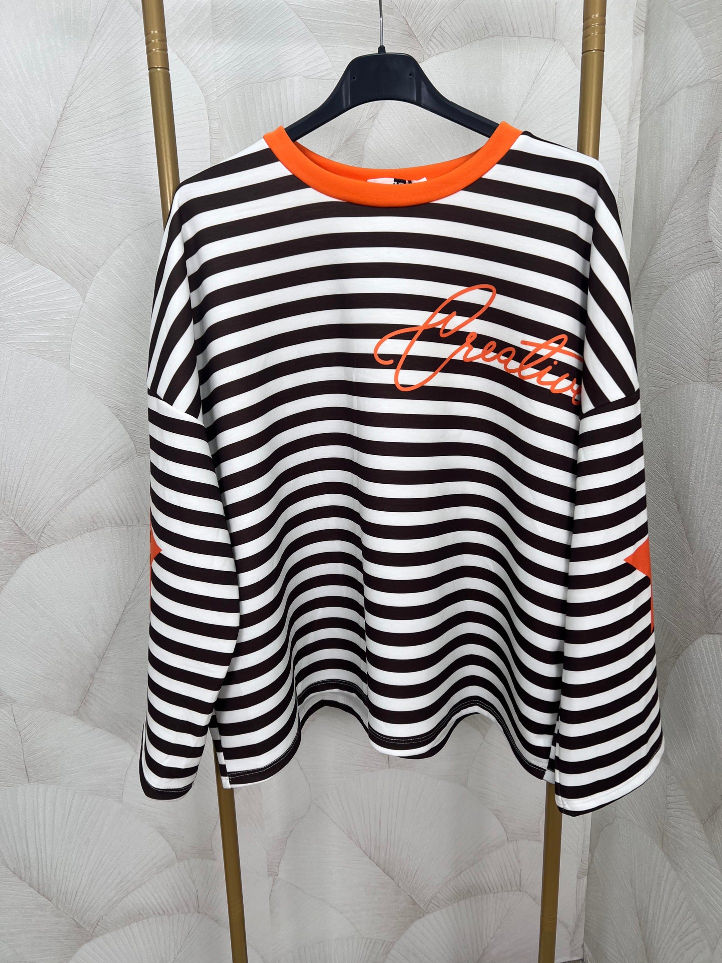 SUDADERAS RALLAS MARRÓN CREATIVE