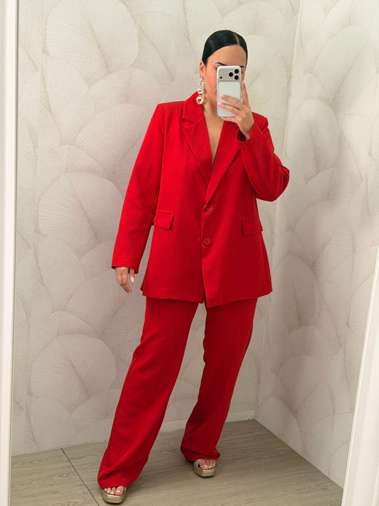 TRAJE DE CHAQUETA ROJO