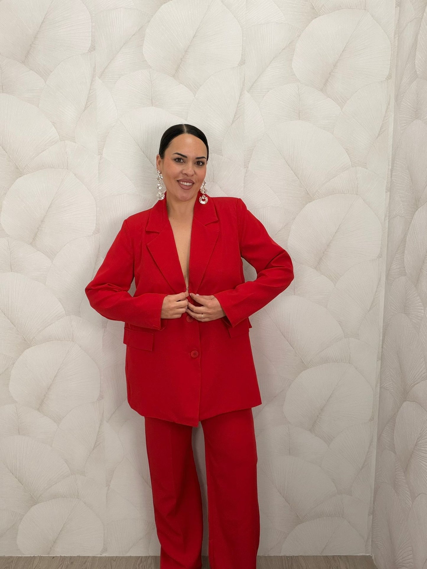 TRAJE DE CHAQUETA ROJO