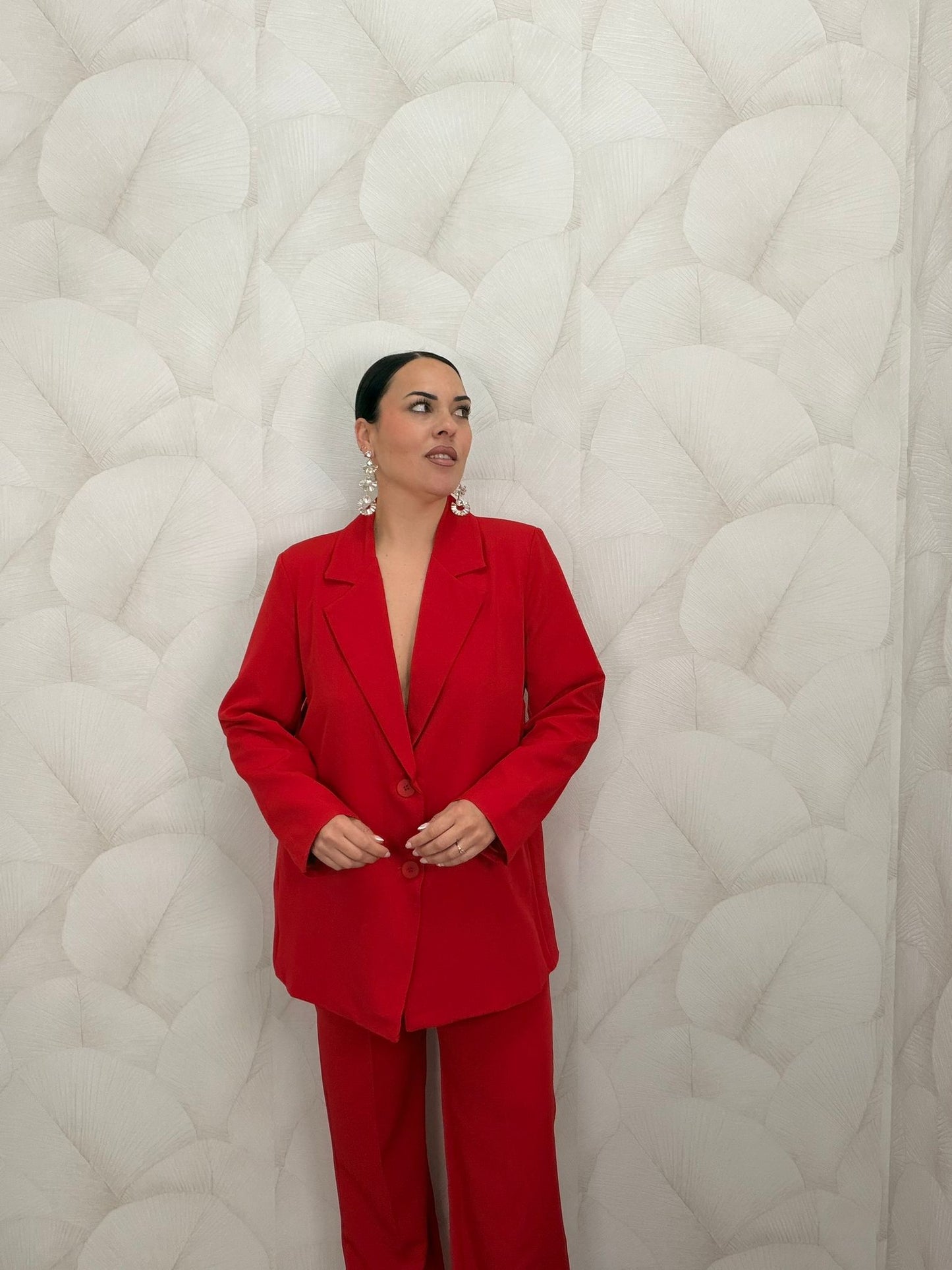 TRAJE DE CHAQUETA ROJO