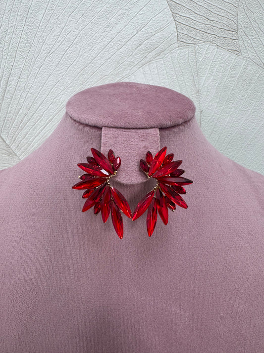 PENDIENTE CRISTAL ROJO
