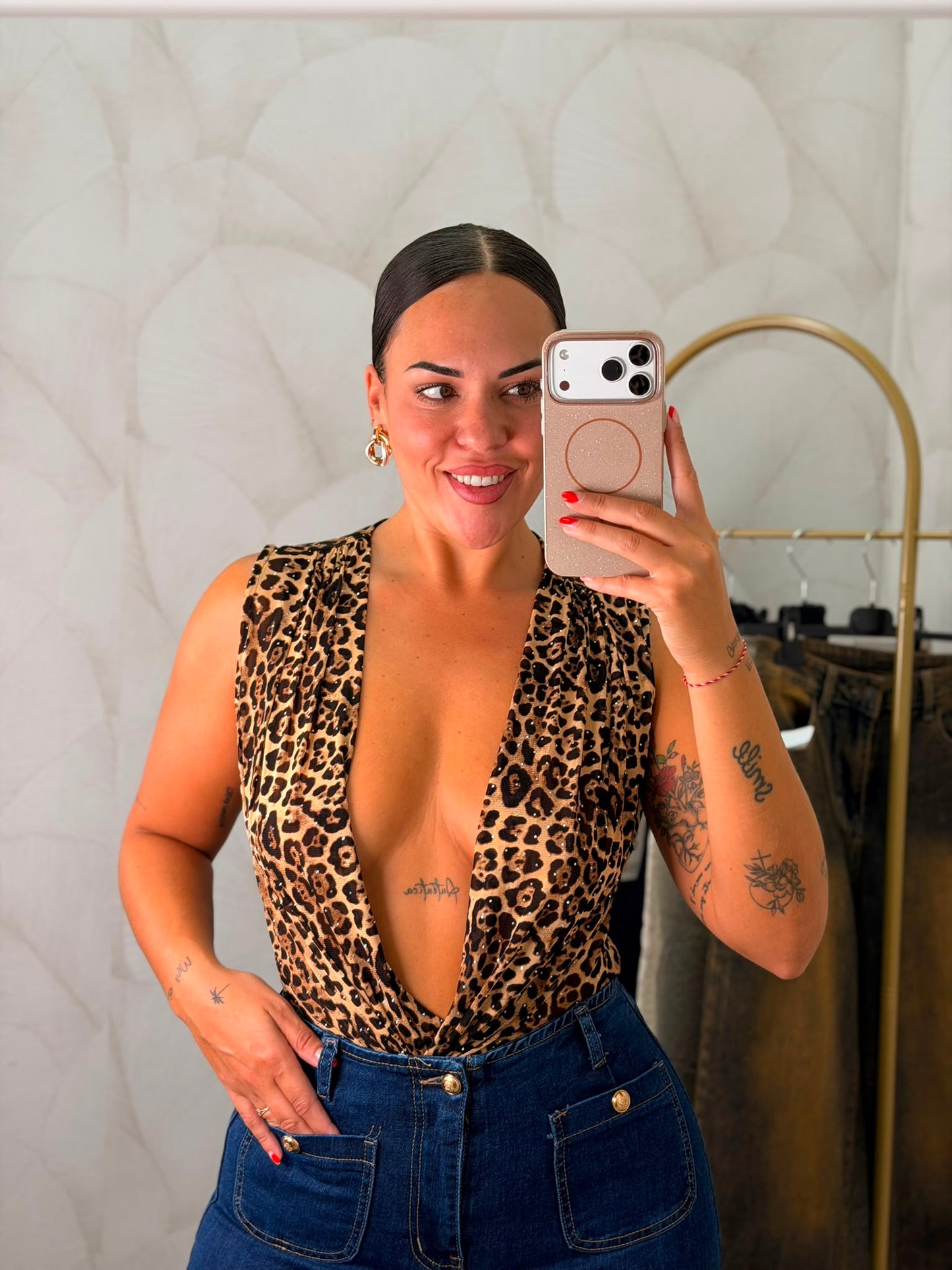 BODY TUL LEOPARDO