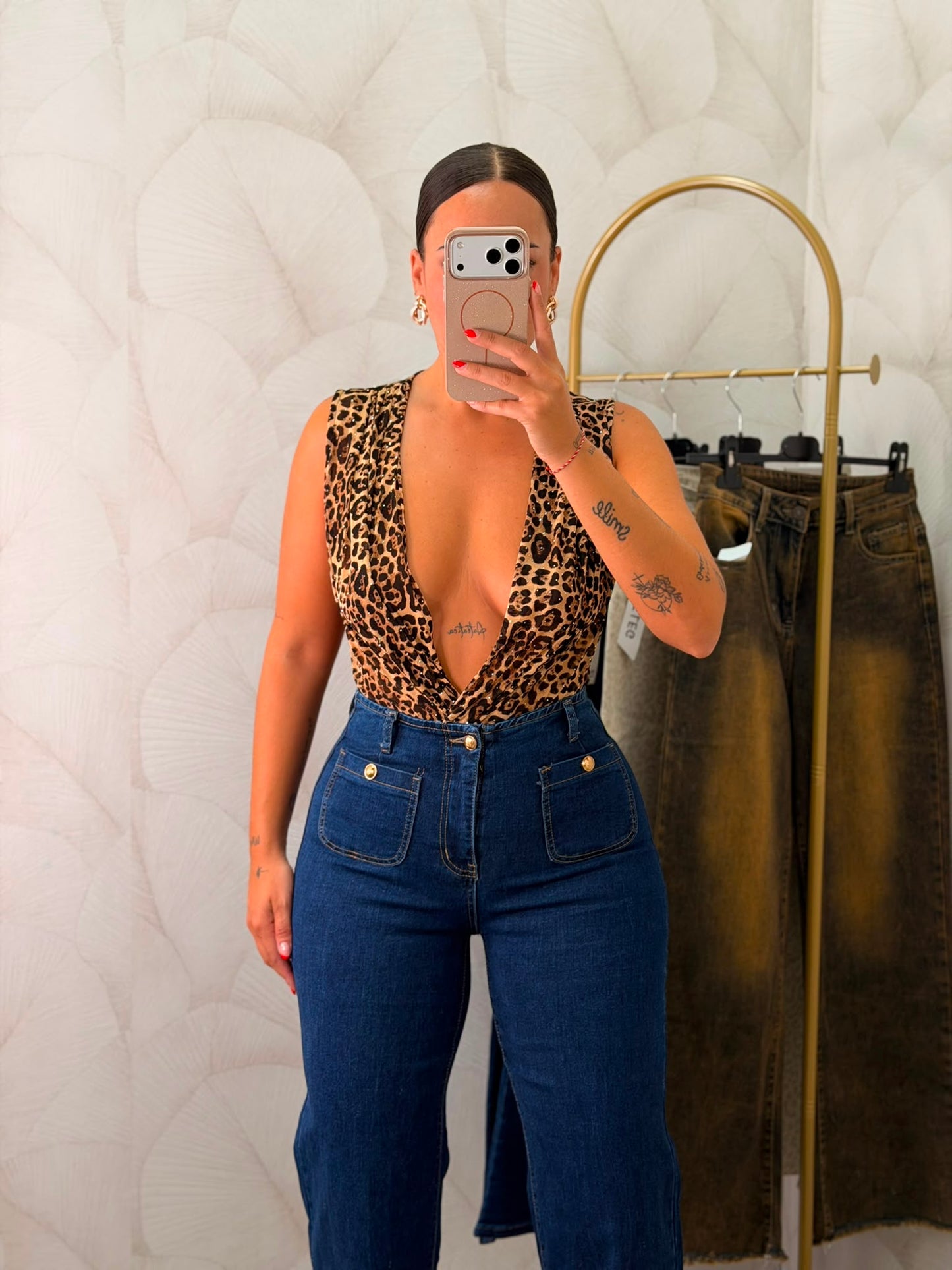 BODY TUL LEOPARDO