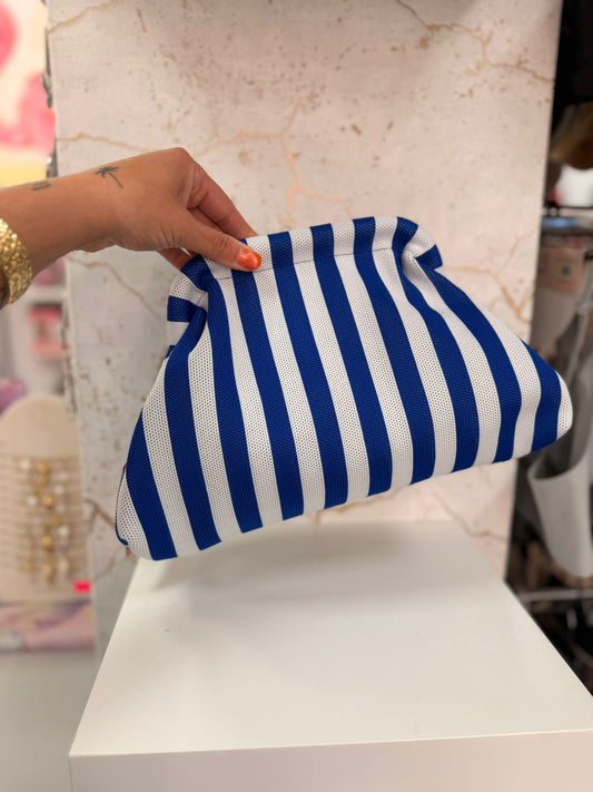 BOLSO RAYAS AZUL Y BLANCO