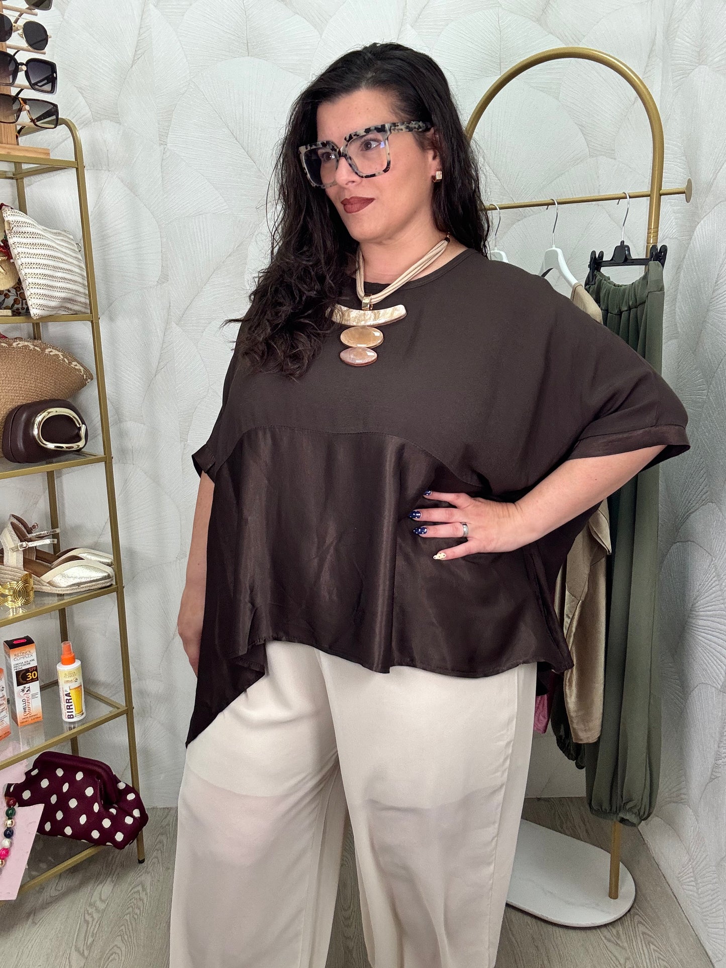 CAMISA MITAD SATINADA