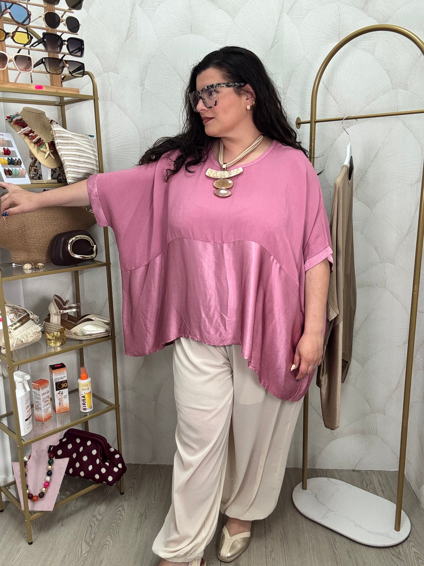 CAMISA MITAD SATINADA