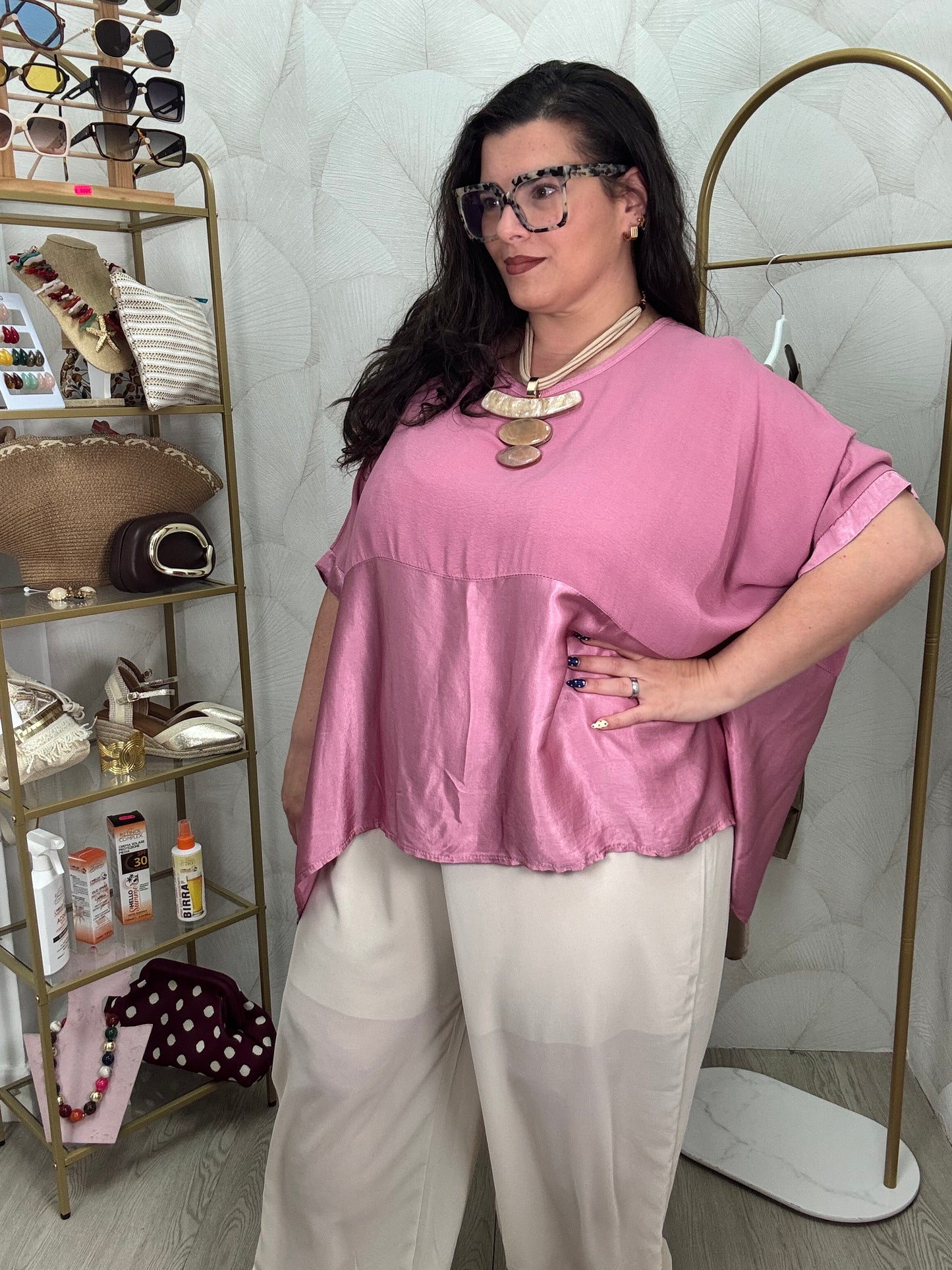 CAMISA MITAD SATINADA