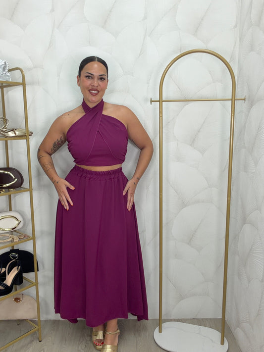 CONJUNTO TOP Y FALDA