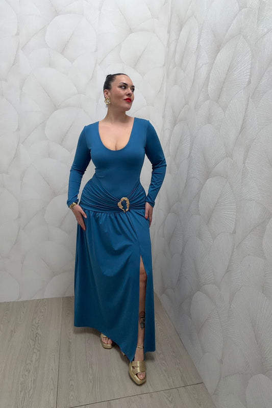 VESTIDO LICRA AZUL