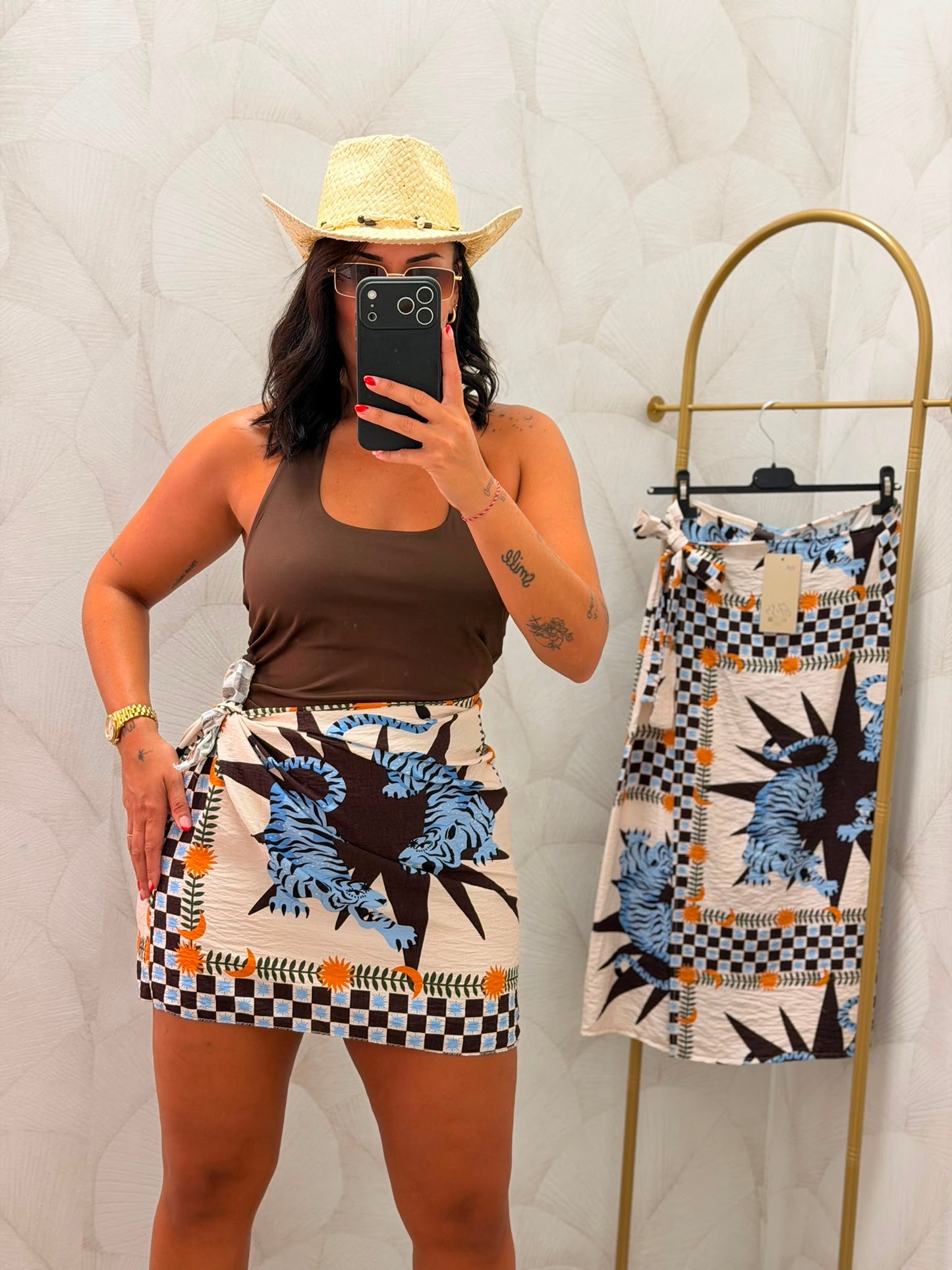 FALDA ESTAMPADA CORTA