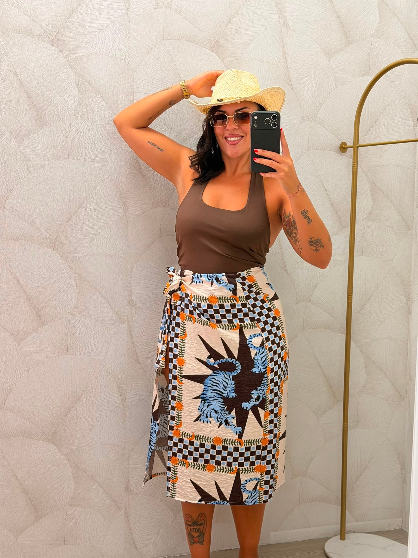 FALDA ESTAMPADA MIDI