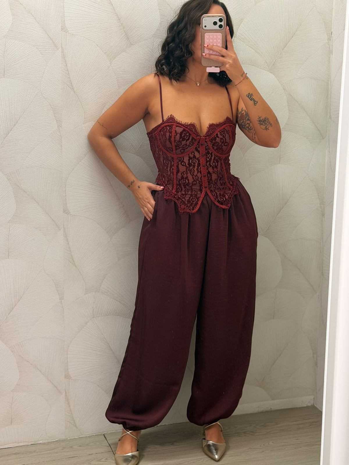 PANTALÓN SATINADO BOMBACHO