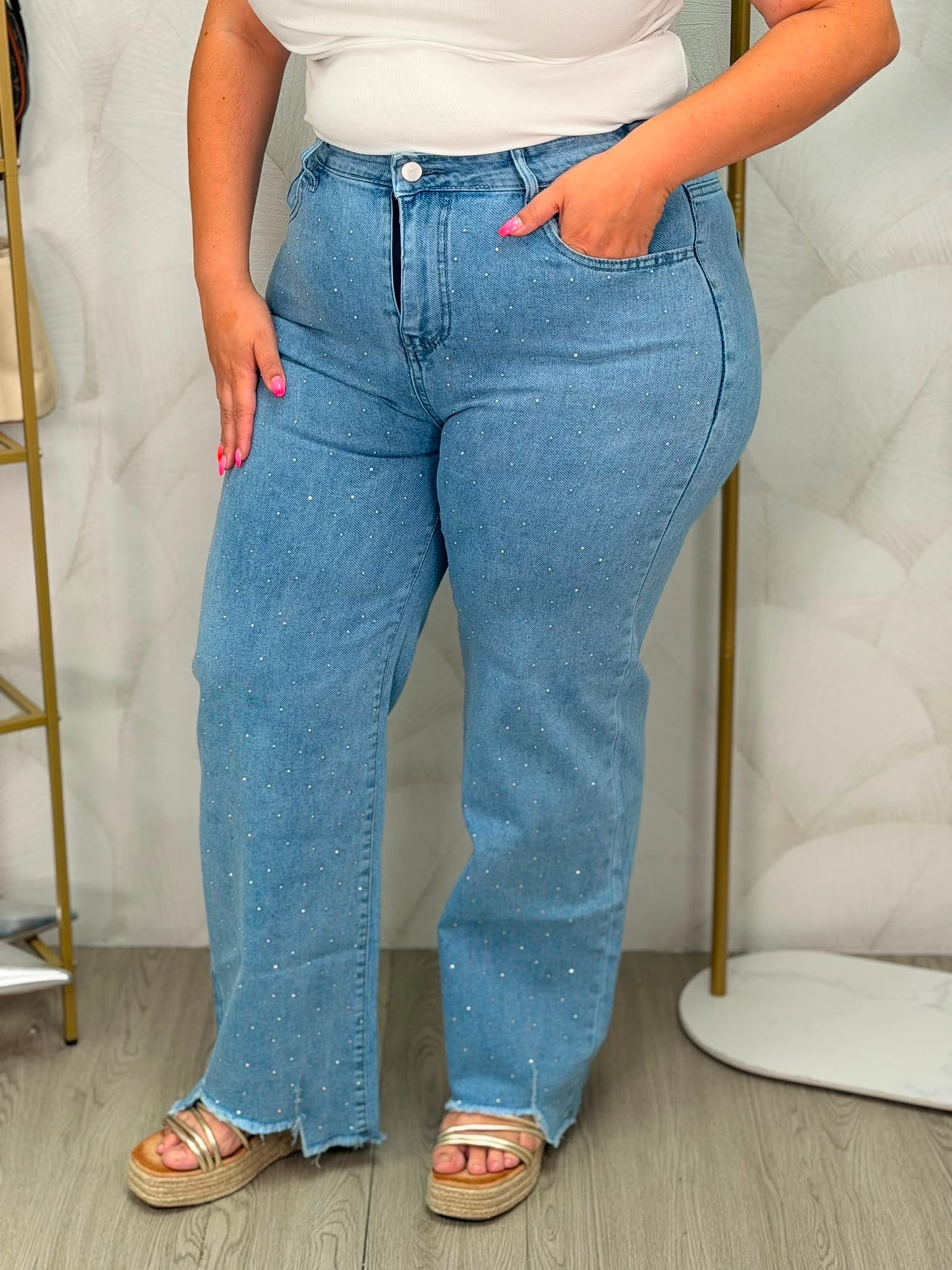 PANTALÓN VAQUERO BRILLITOS