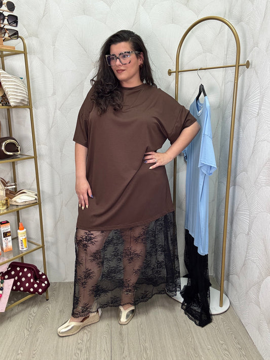 VESTIDO BAJO ENCAJE