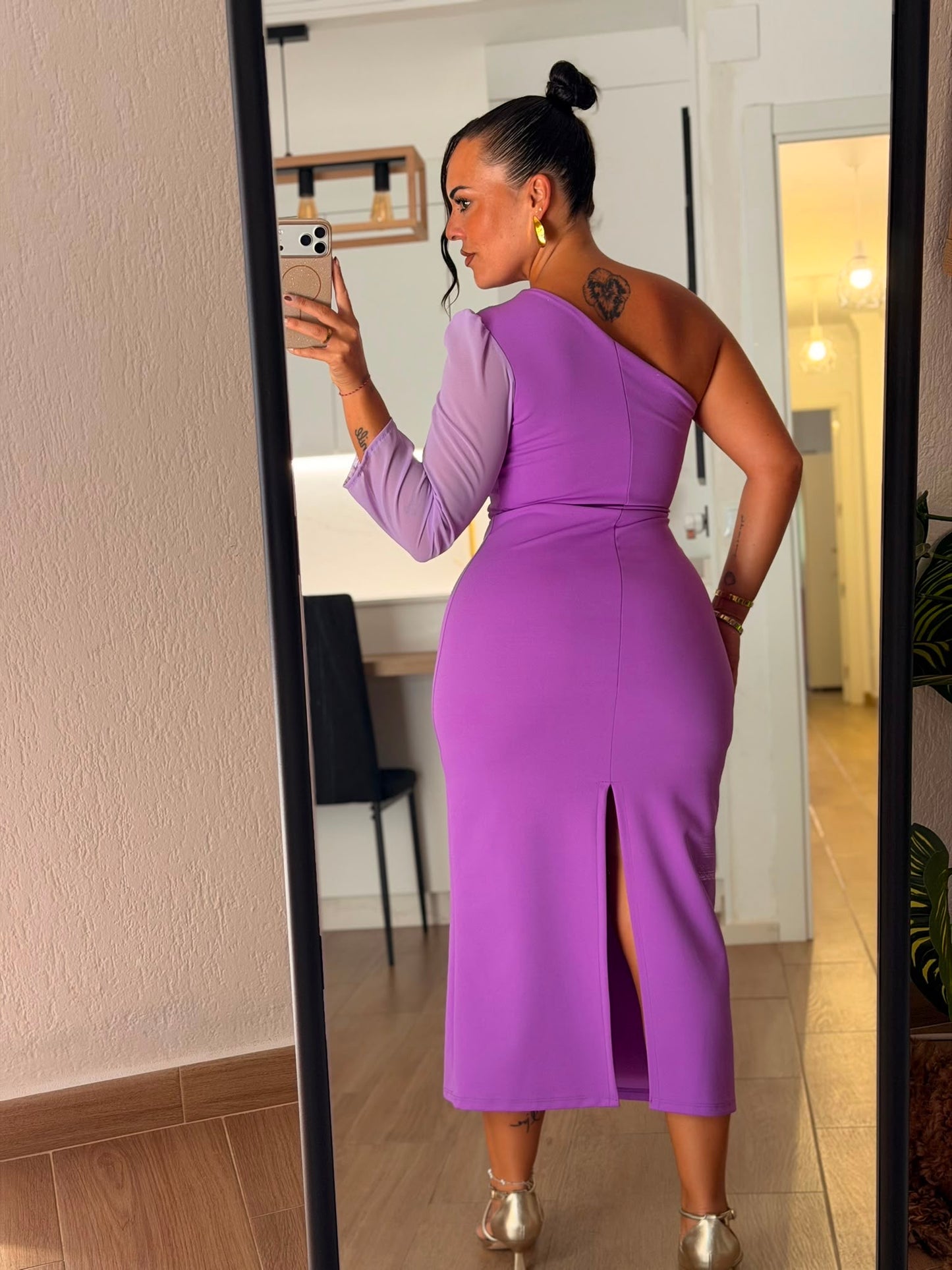 VESTIDO DETALLE GASA