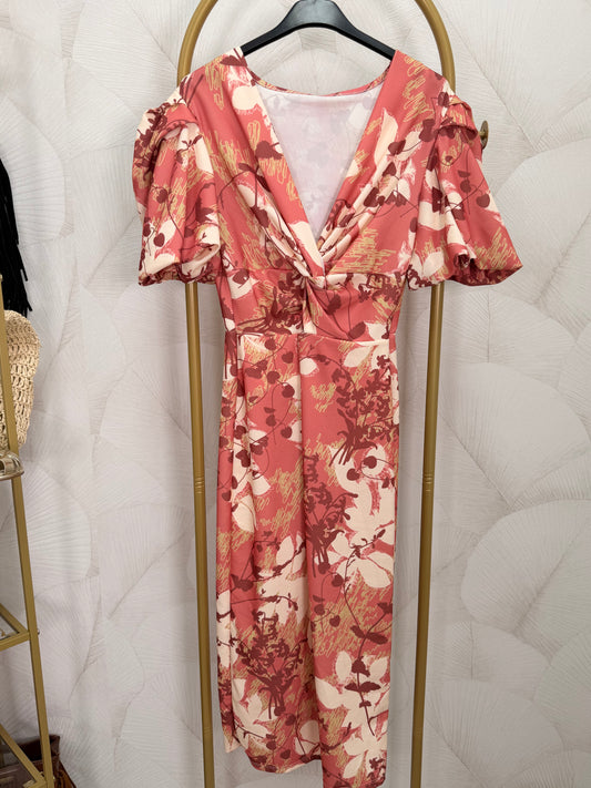 VESTIDO CORAL ESTAMPADO