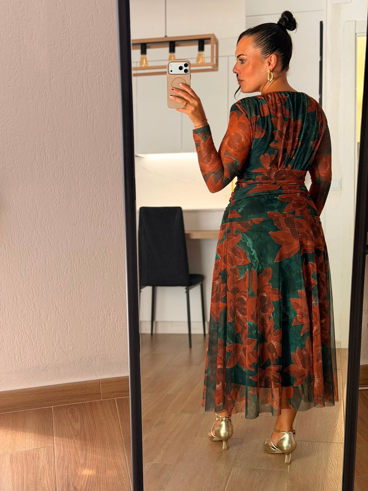 VESTIDO ESTAMPADO FLORES TUL
