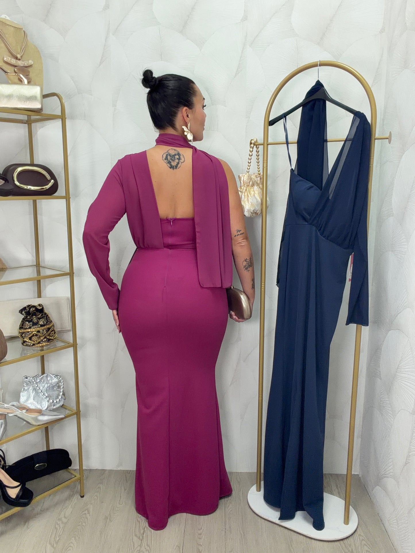 VESTIDO DETALLE GASA