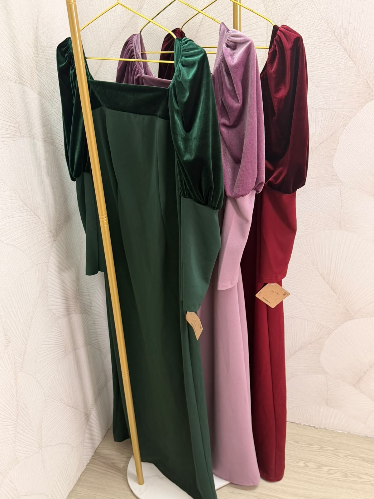 VESTIDO MANGAS TERCIOPELO