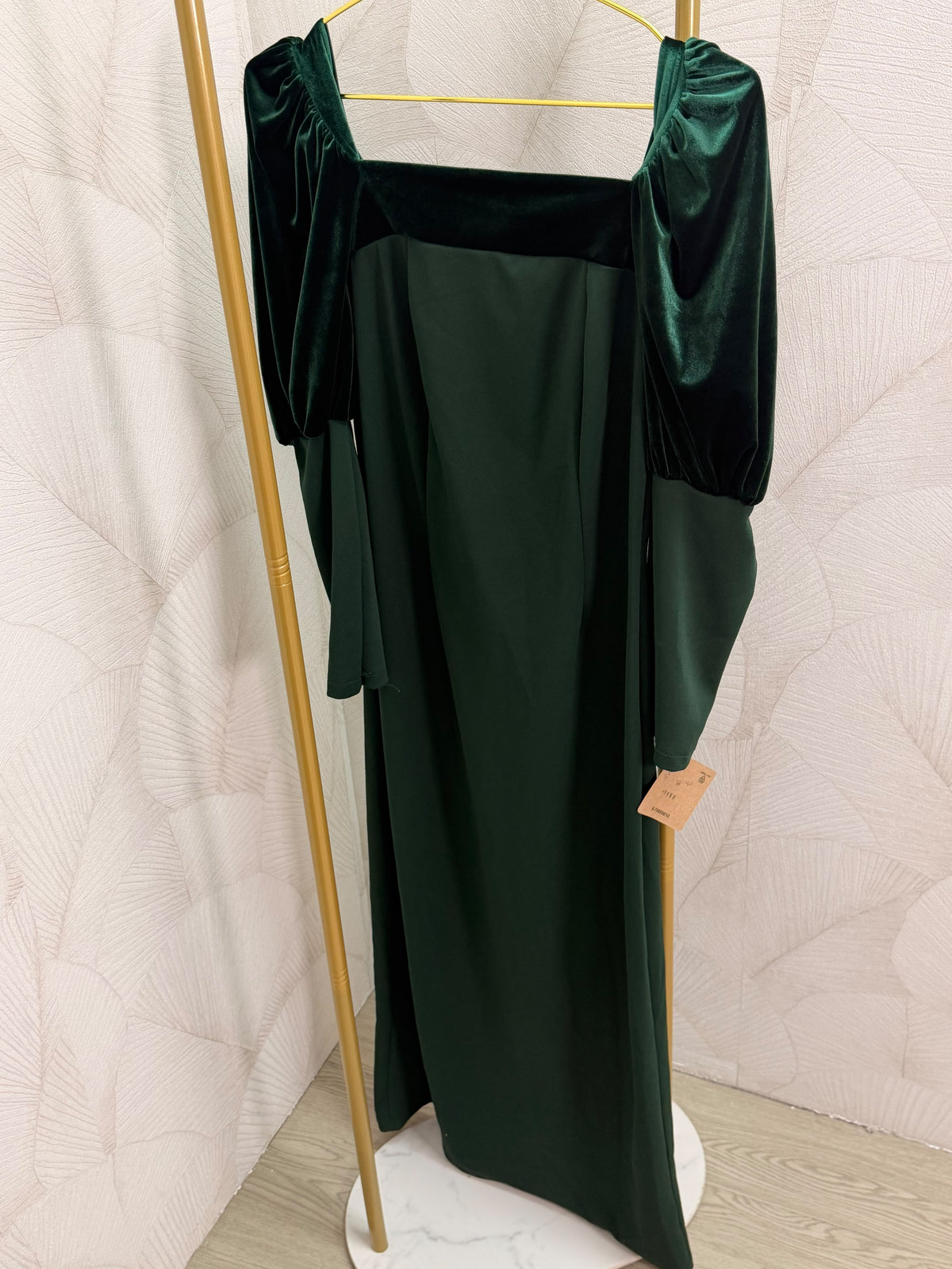 VESTIDO MANGAS TERCIOPELO