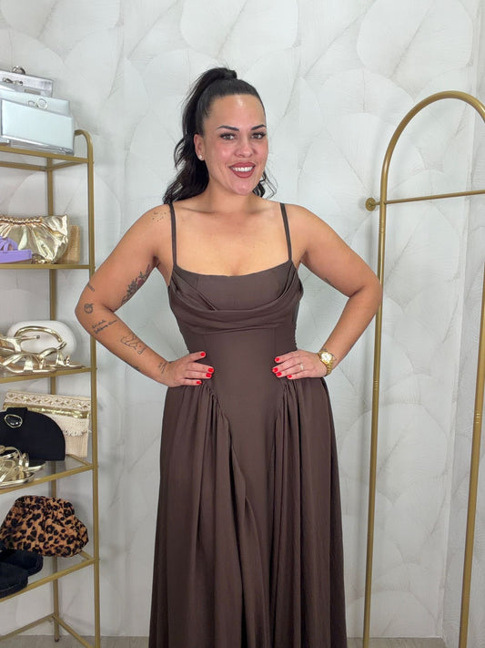 VESTIDO MARRÓN