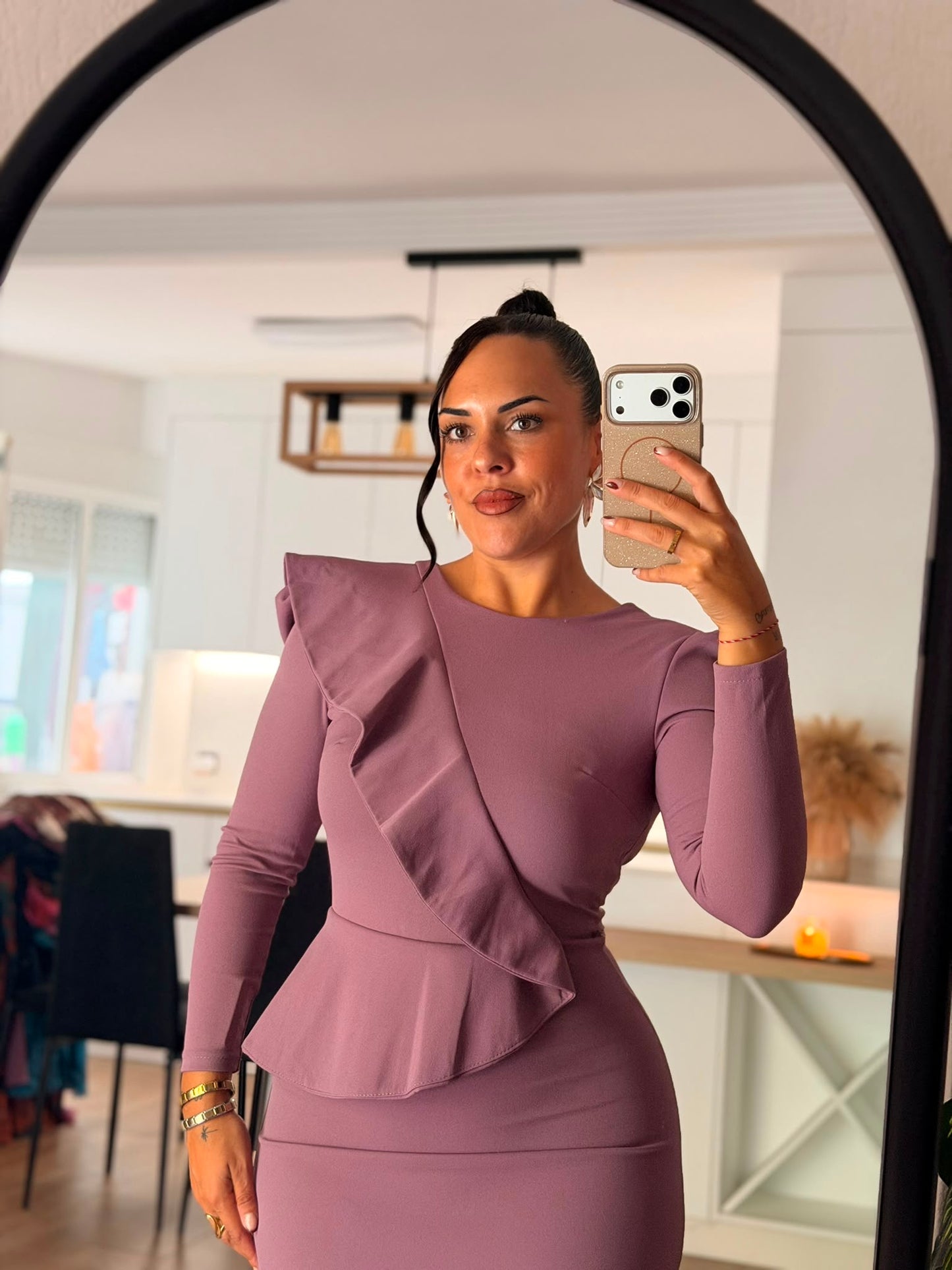 VESTIDO MIDI VOLANTE
